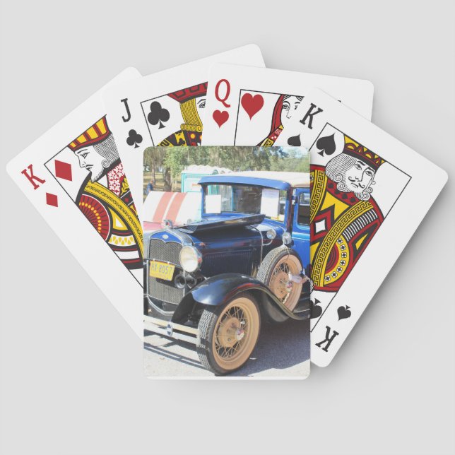 Baraja De Cartas tarjetas de reproducción de autos modelo t (Reverso)