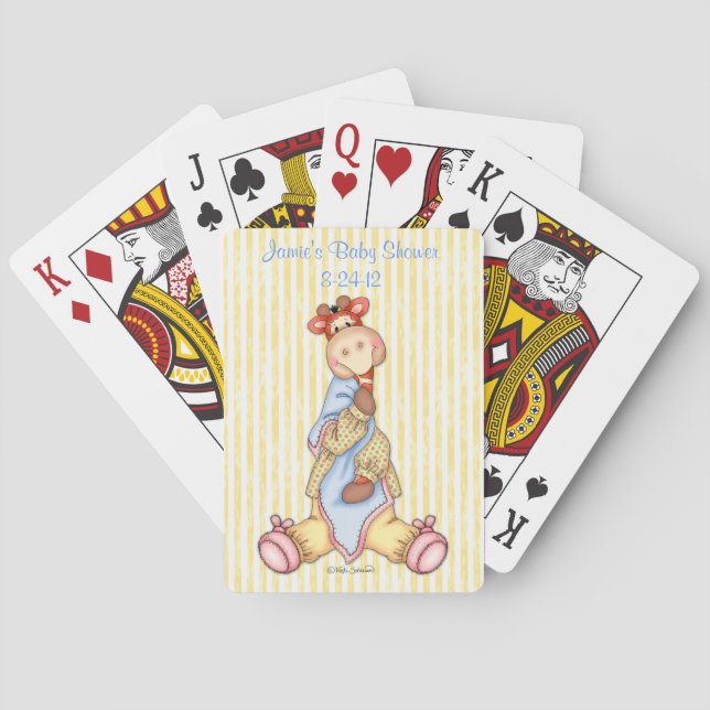 Baraja De Cartas Tarjetas de reproducción de Baby Shower de BaZoPeo (Reverso)