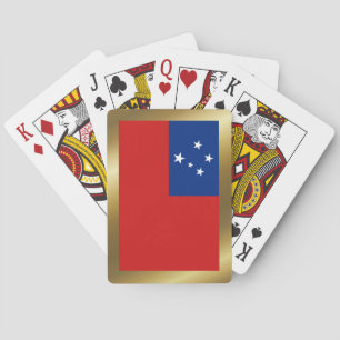 Baraja De Cartas Tarjetas de reproducción de bandera de Samoa