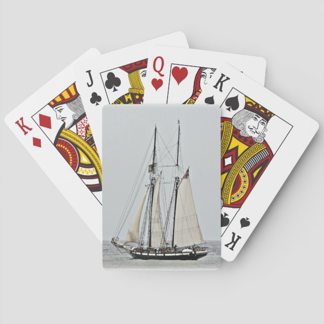 Baraja De Cartas Tarjetas de reproducción de barcos de gran tamaño (Reverso)