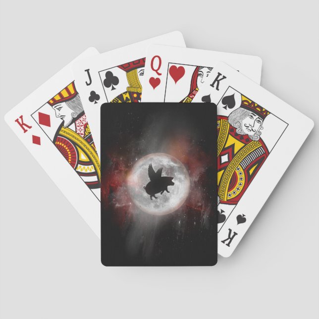 Baraja De Cartas Tarjetas de reproducción de bicicletas de cerdo vo (Reverso)