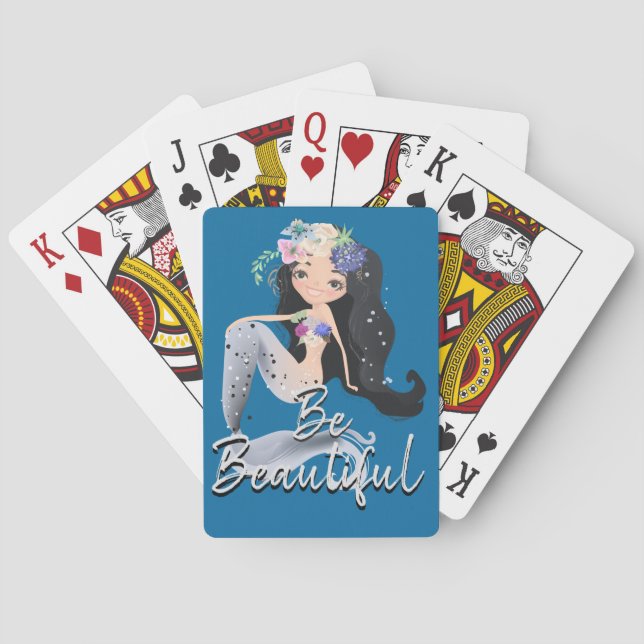 Baraja De Cartas Tarjetas de reproducción de bicicletas para sirena (Reverso)