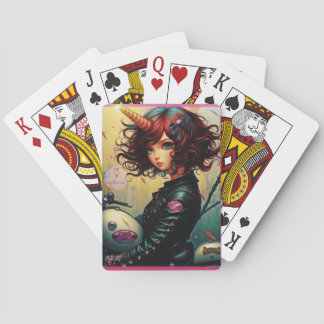 Baraja De Cartas Tarjetas de reproducción de Biker de Unicornio Per