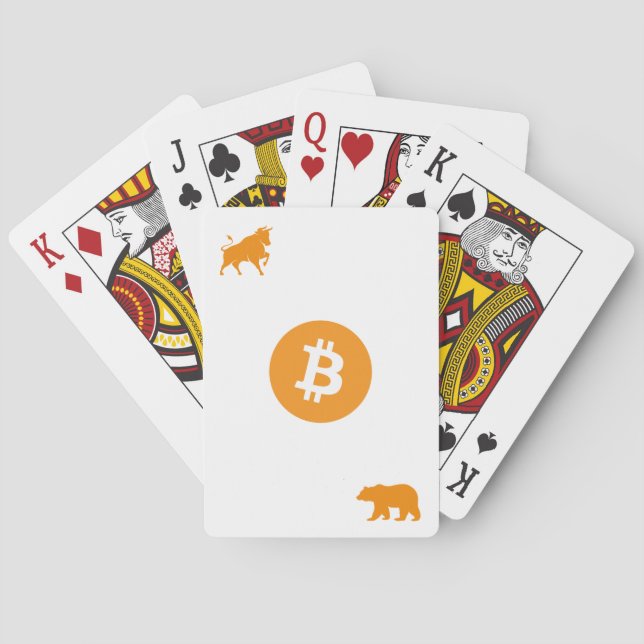 Baraja De Cartas Tarjetas de reproducción de bitcoin (Reverso)