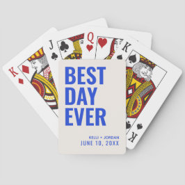 Baraja De Cartas Tarjetas de reproducción de Blue Best Day Ever Bod