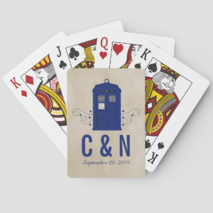 Baraja De Cartas Tarjetas de reproducción de Boda de caja de policí