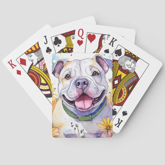 Baraja De Cartas Tarjetas de reproducción de bulldog (Reverso)