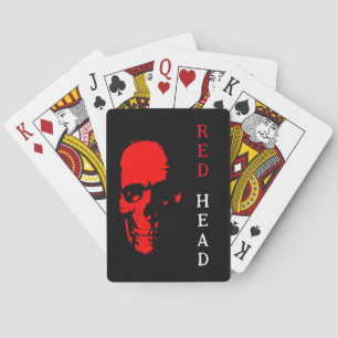 Baraja De Cartas Tarjetas de reproducción de cabeza roja