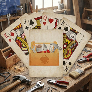 Baraja De Cartas Tarjetas de reproducción de caja de herramientas