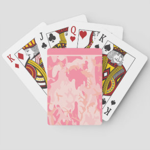 Baraja De Cartas Tarjetas de reproducción de camo rosado