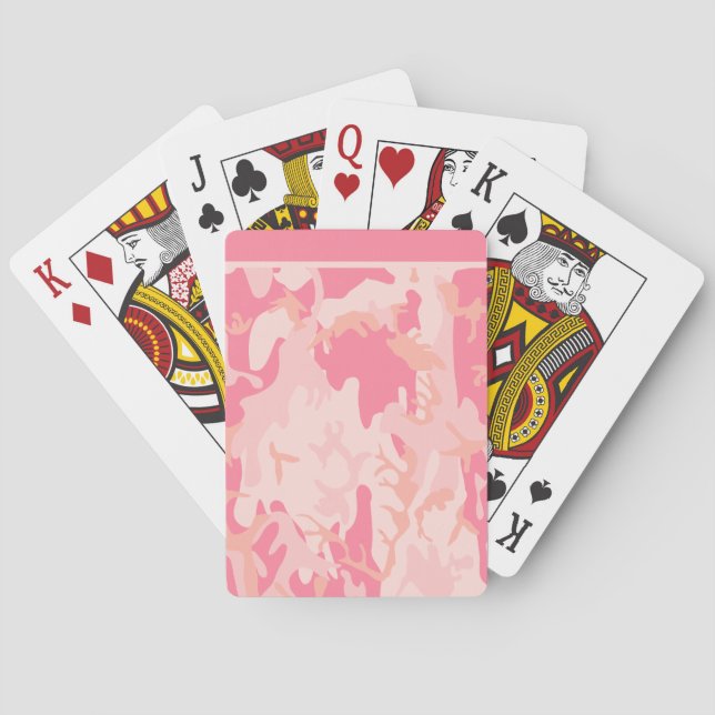 Baraja De Cartas Tarjetas de reproducción de camo rosado (Reverso)