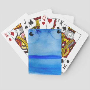 Baraja De Cartas Tarjetas de reproducción de cara azul