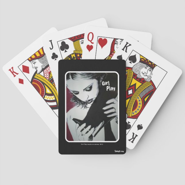 Baraja De Cartas Tarjetas de reproducción de 'Chica' (Reverso)