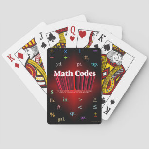 Baraja De Cartas Tarjetas de reproducción de códigos matemáticos