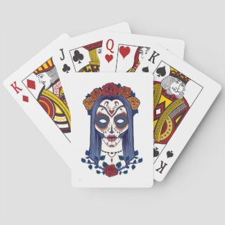 Baraja De Cartas Tarjetas de reproducción de cráneo de azúcar