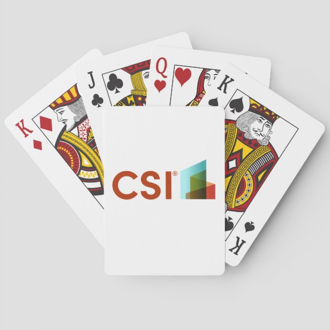 Baraja De Cartas Tarjetas de reproducción de CSI (Reverso)