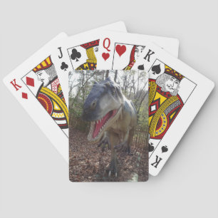 Baraja De Cartas Tarjetas de reproducción de dinosaurios T-Rex