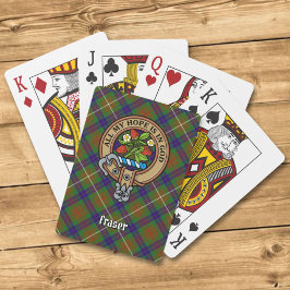 Baraja De Cartas Tarjetas de reproducción de Escudo Fraser de Clan