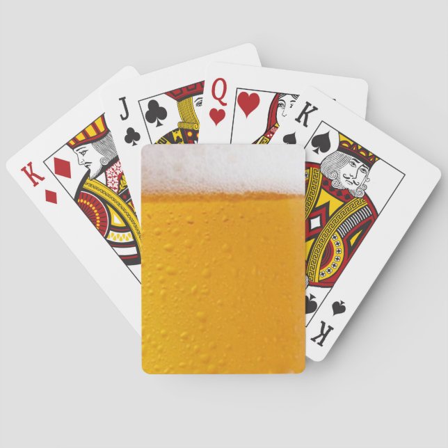 Baraja De Cartas Tarjetas de reproducción de espuma de cerveza 3, c (Reverso)