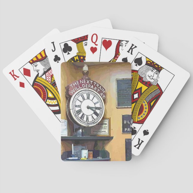 BARAJA DE CARTAS TARJETAS DE REPRODUCCIÓN DE ESTACIONES DE TREN (Reverso)