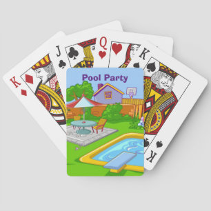 Baraja De Cartas Tarjetas de reproducción de Fiesta de piscina
