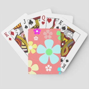 Baraja De Cartas Tarjetas de reproducción de flor de bonito