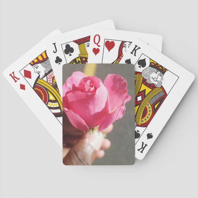 Baraja De Cartas Tarjetas de reproducción de flores de Rosa (Reverso)