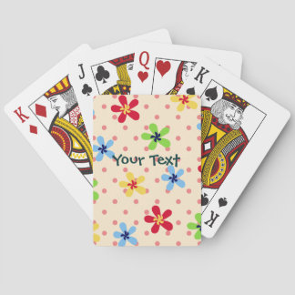 Baraja De Cartas Tarjetas de reproducción de flores personalizadas