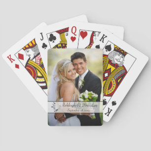 Baraja De Cartas Tarjetas de reproducción de fotos de Boda de despl