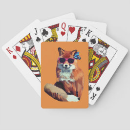 Baraja De Cartas Tarjetas de reproducción de Fox y Butterfly