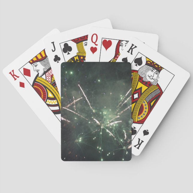 Baraja De Cartas Tarjetas de reproducción de fuegos artificiales (Reverso)