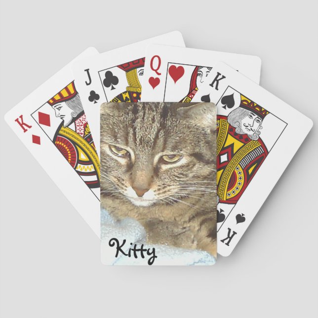 Baraja De Cartas Tarjetas de reproducción de gato (Reverso)