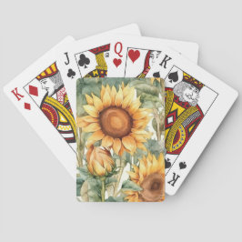 Baraja De Cartas Tarjetas de reproducción de girasol