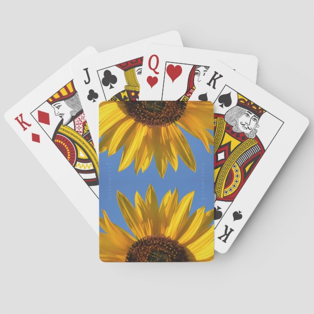 Baraja De Cartas Tarjetas de reproducción de girasol (Reverso)