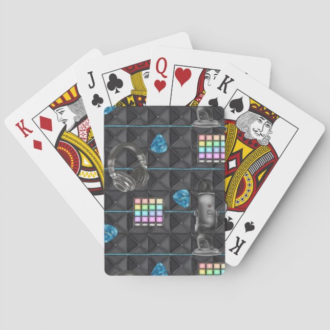 Baraja De Cartas Tarjetas de reproducción de Home Recording Studio (Reverso)