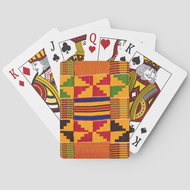 Baraja De Cartas Tarjetas de reproducción de impresión africana (Reverso)