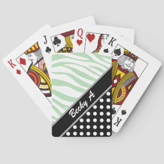 Baraja De Cartas Tarjetas de reproducción de impresión de cebra ver