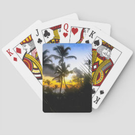Baraja De Cartas Tarjetas de reproducción de impresión Tropical Sun
