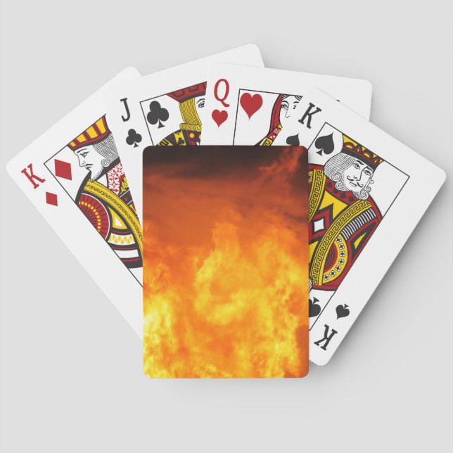 Baraja De Cartas Tarjetas de reproducción de incendios (Reverso)