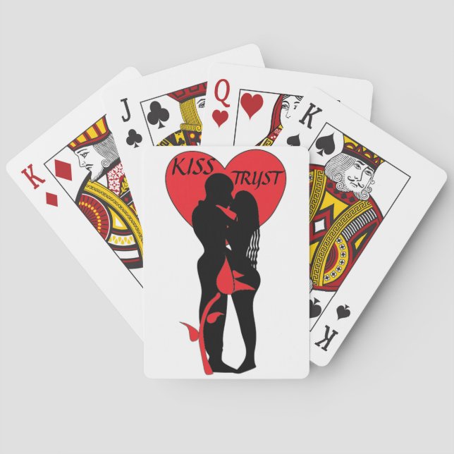 BARAJA DE CARTAS TARJETAS DE REPRODUCCIÓN DE KISS TRYST (Reverso)