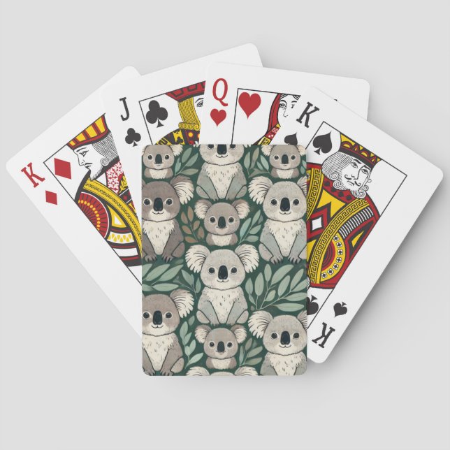 Baraja De Cartas Tarjetas de reproducción de Koala (Reverso)