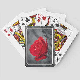 Baraja De Cartas Tarjetas de reproducción de la rosa roja