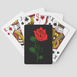 Baraja De Cartas Tarjetas de reproducción de la rosa roja