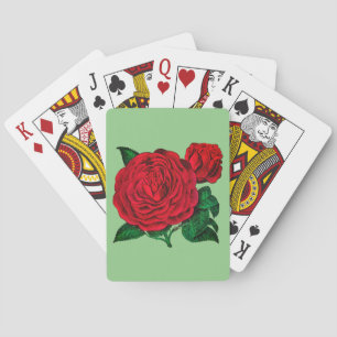Baraja De Cartas Tarjetas de reproducción de la rosa roja