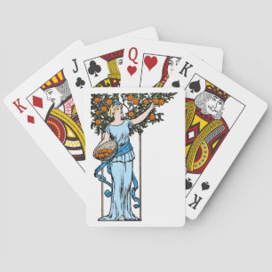 Baraja De Cartas Tarjetas de reproducción de Maiden naranja