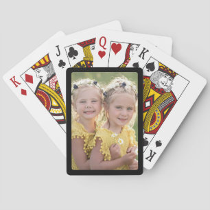 Baraja De Cartas Tarjetas de reproducción de marco negro fotográfic