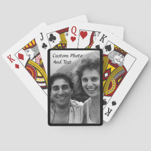 Baraja De Cartas Tarjetas de reproducción de marco negro fotográfic