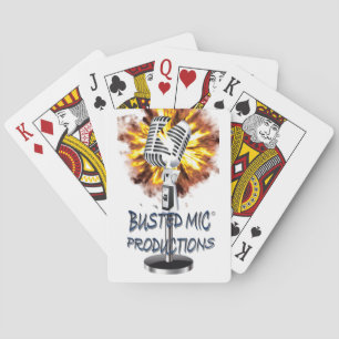 Baraja De Cartas Tarjetas de reproducción de micrófono con fallos