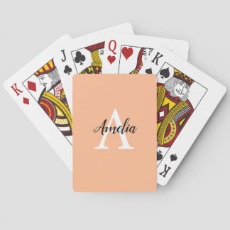 Baraja De Cartas Tarjetas de reproducción de monograma de barrido c