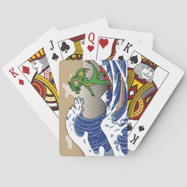 Baraja De Cartas Tarjetas de reproducción de ondas (Reverso)